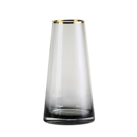 PUCHIKA Blumenvase mit Goldrand Kaltgrau 1